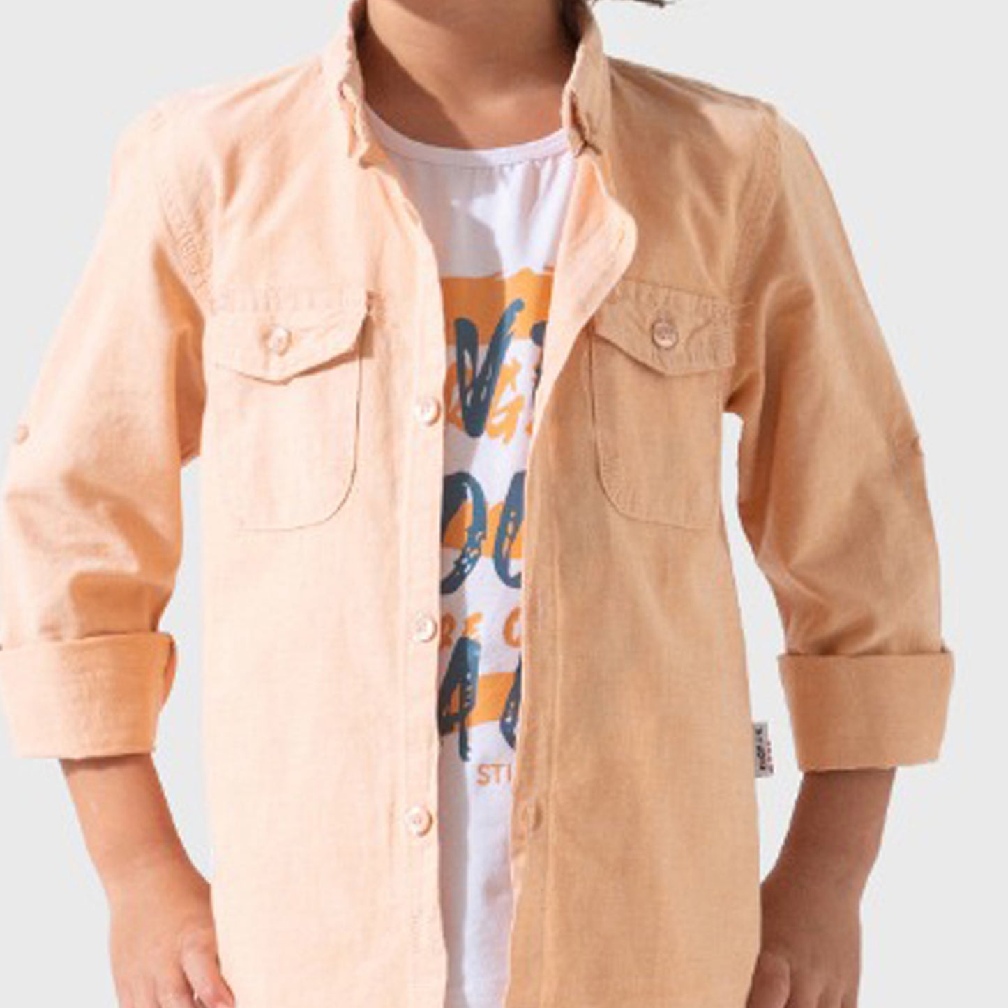 قميص مع تيشيرت قطن للأطفال