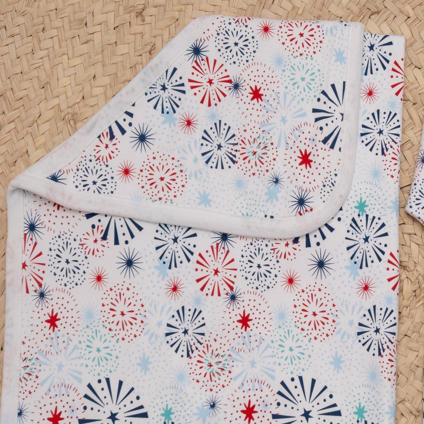 طقم السبوع والمستشفى قطن مع كوفرته طبقتين لحديث الولادة