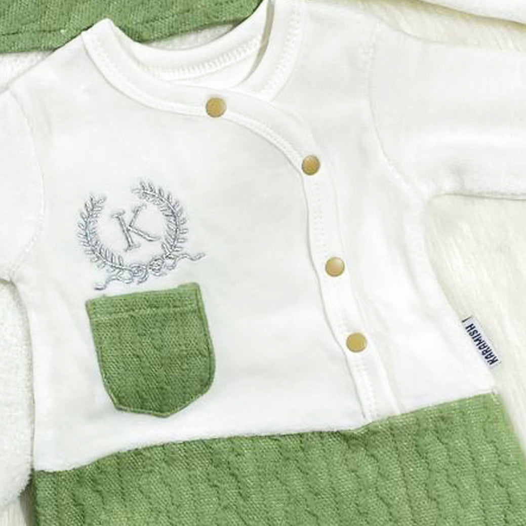 طقم المستشفى 5 قطع قطيفة شتوي مع كوفرته قطيفة مبطنة فرو