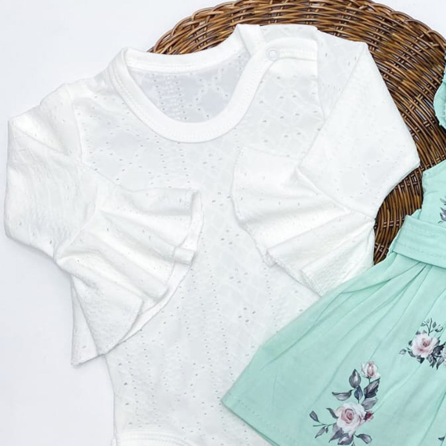 فستان قطن بوبلين مع سالوبيت