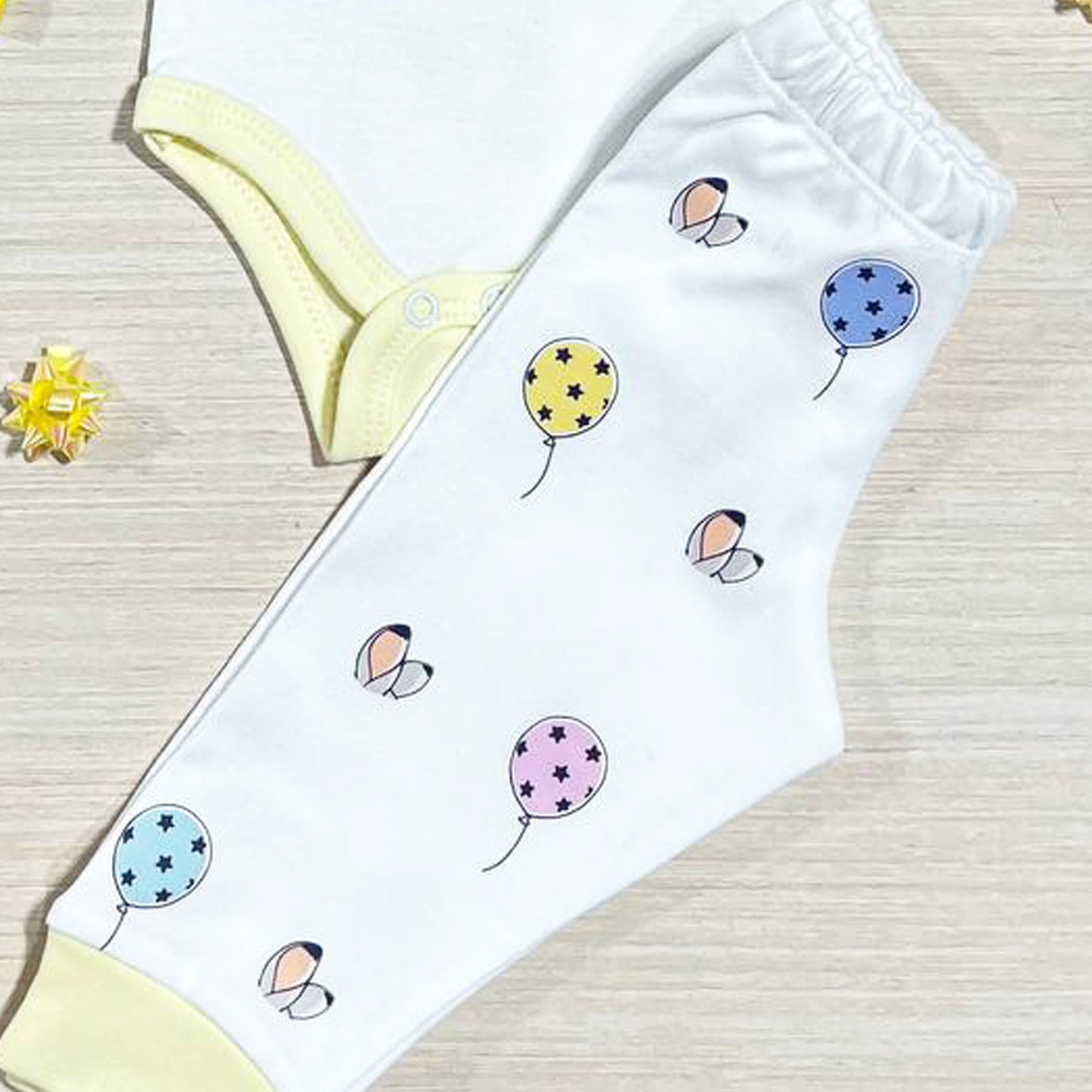 بجامة قطن خريفي لحديث الولادة