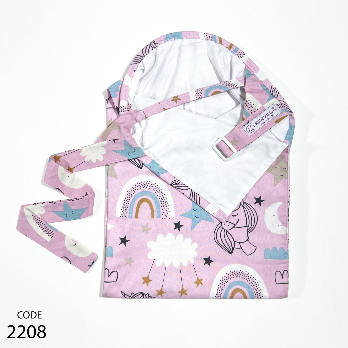 ساتر رضاعة قطن طبقتين مع شبكة - 90 سم عرض * 70 سم طول