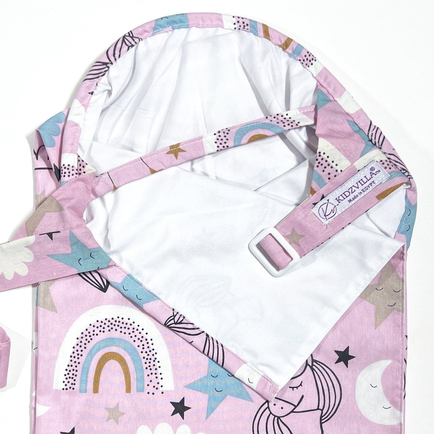 ساتر رضاعة قطن طبقتين مع شبكة - 90 سم عرض * 70 سم طول