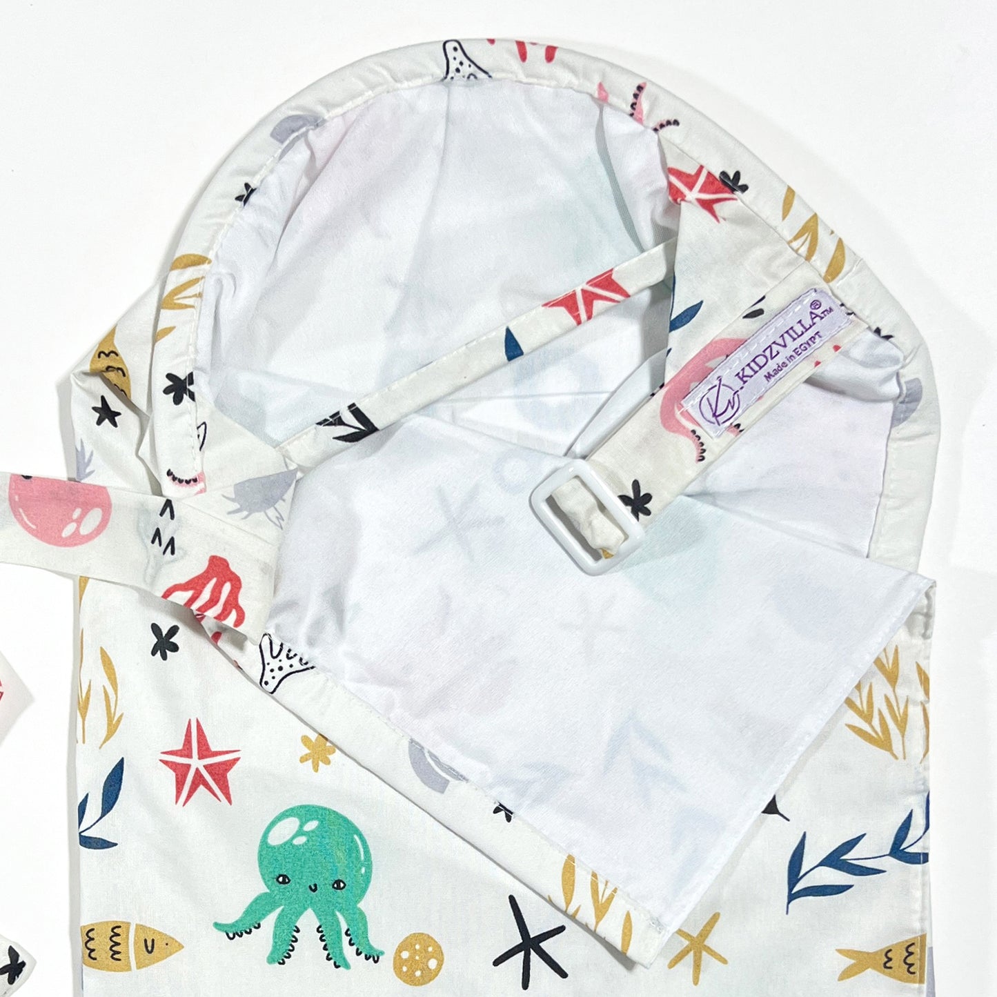 ساتر رضاعة قطن طبقتين مع شبكة - 90 سم عرض * 70 سم طول