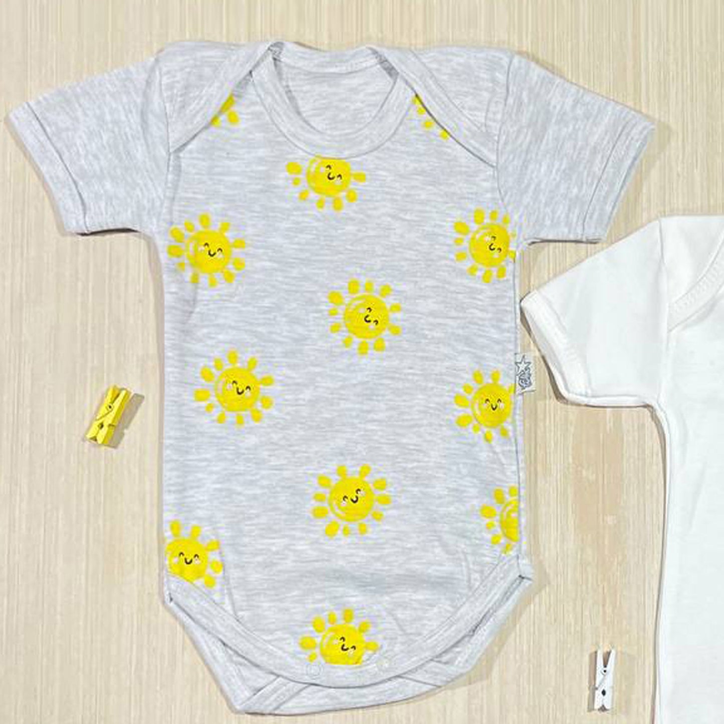 طقم 3 قطع سالوبيت قطن لحديث الولادة