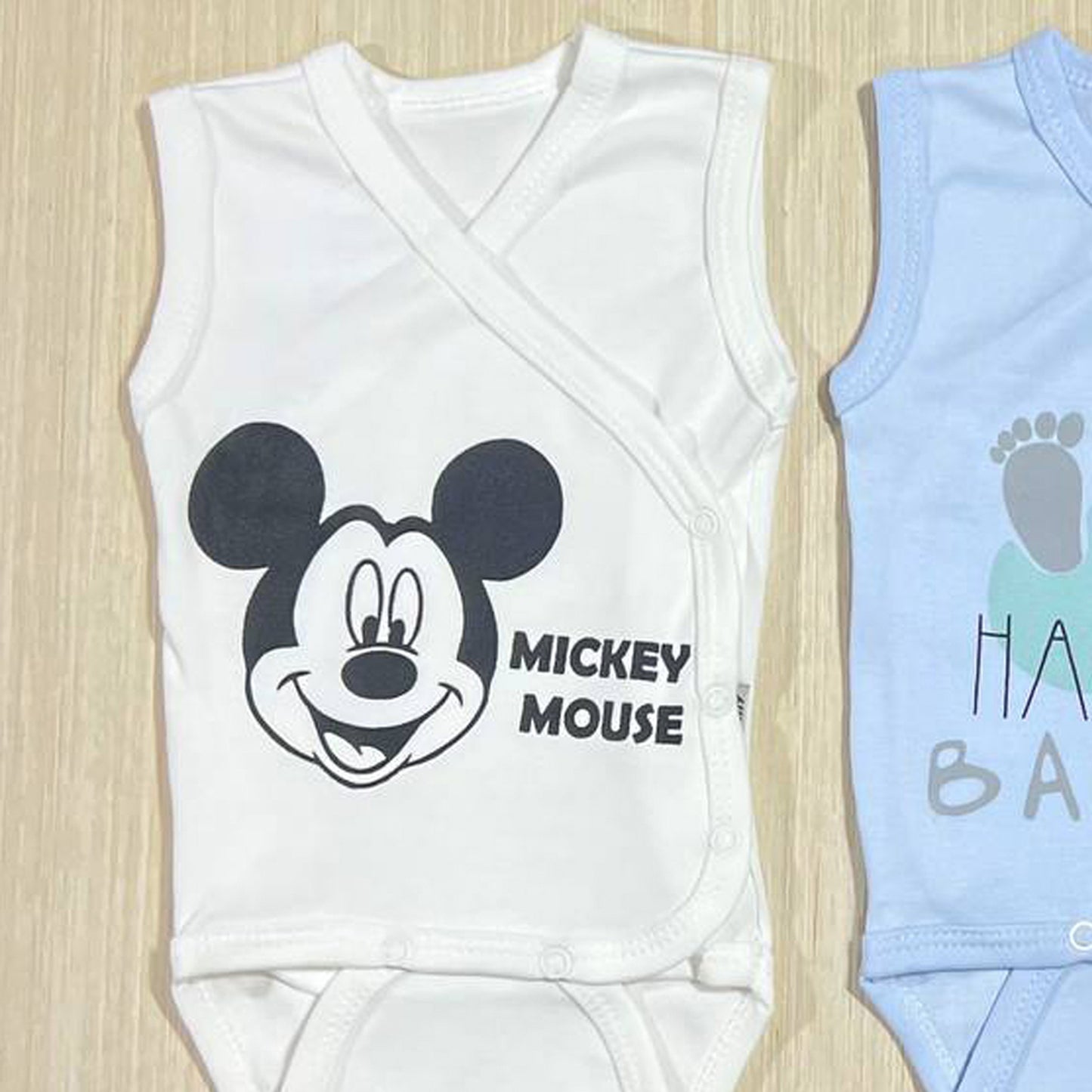 طقم 3 قطع شاية قطن لحديث الولادة