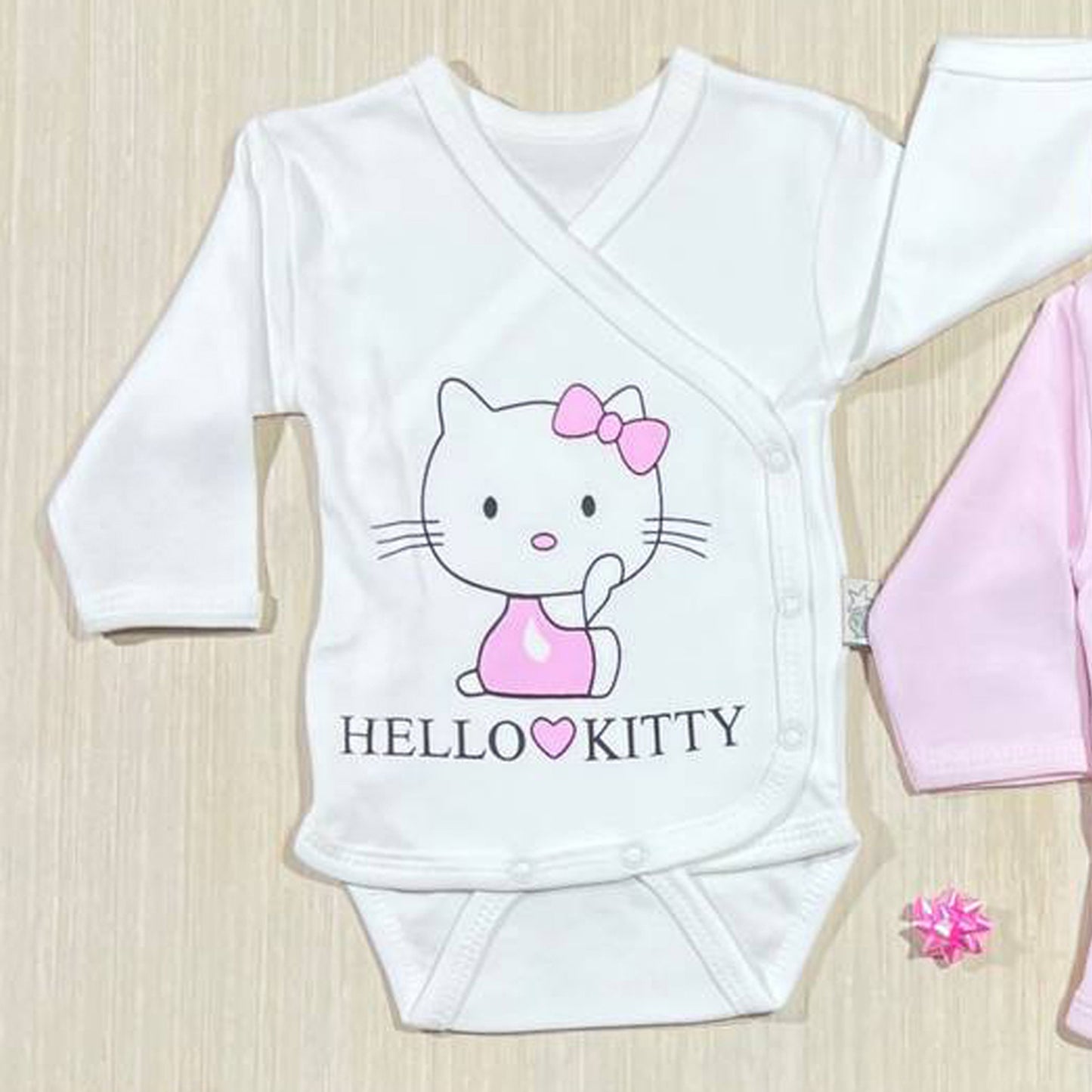 طقم 3 قطع شاية قطن لحديث الولادة