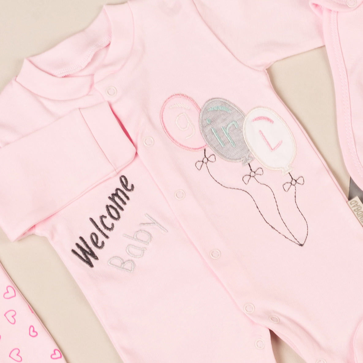 طقم السبوع والمستشفى 10 قطع قطن لحديث الولادة