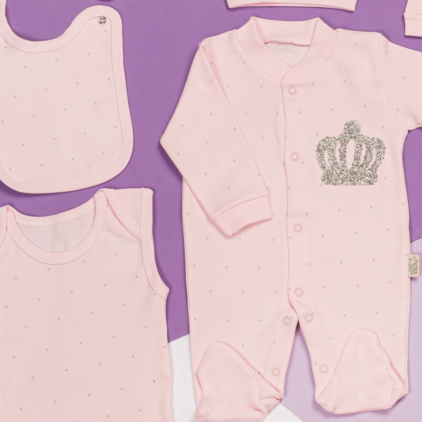 ملابس حديثي الولادة - طقم اطفال قطن حديثي الولادة 10 قطع-بنات