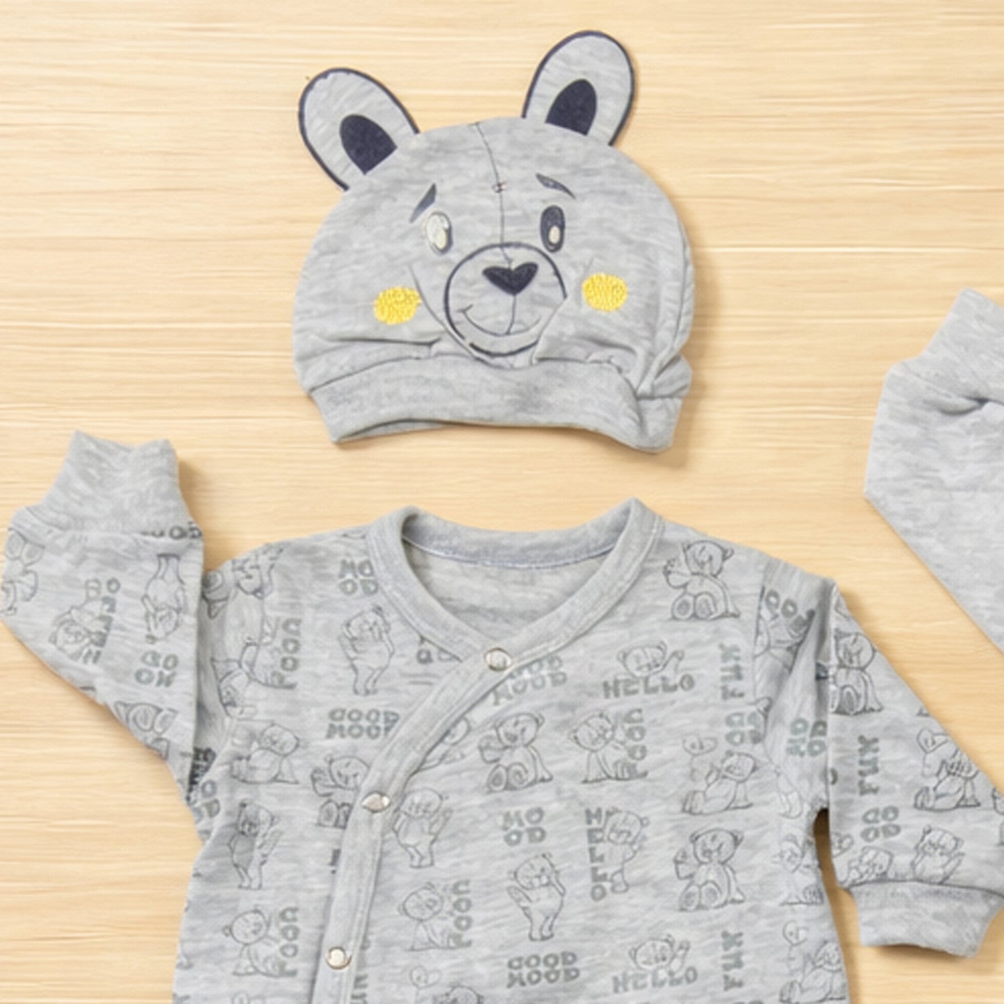 طقم 2 سالوبيت قطن لحديث الولادة