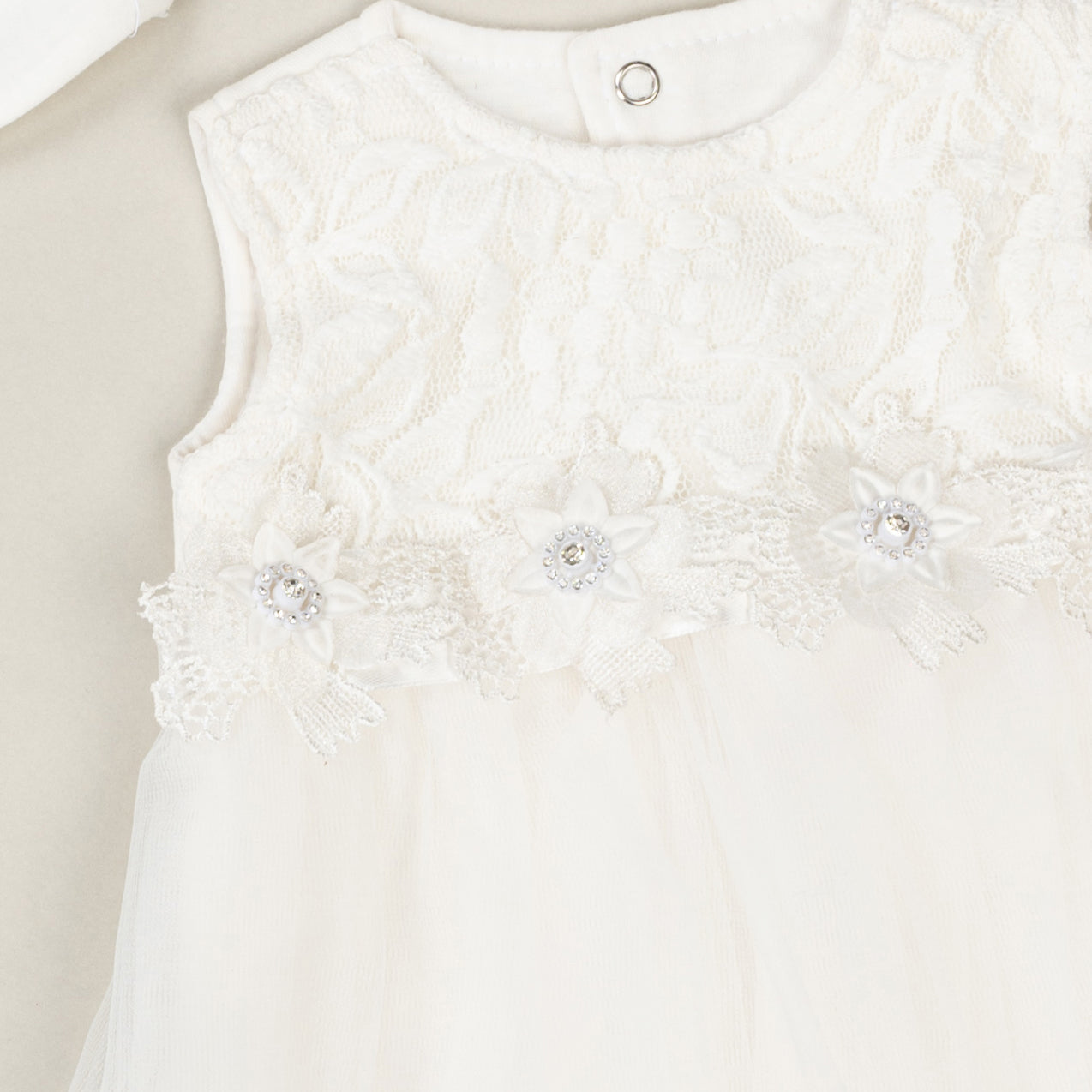 فستان السبوع لحديث الولادة 4 قطع