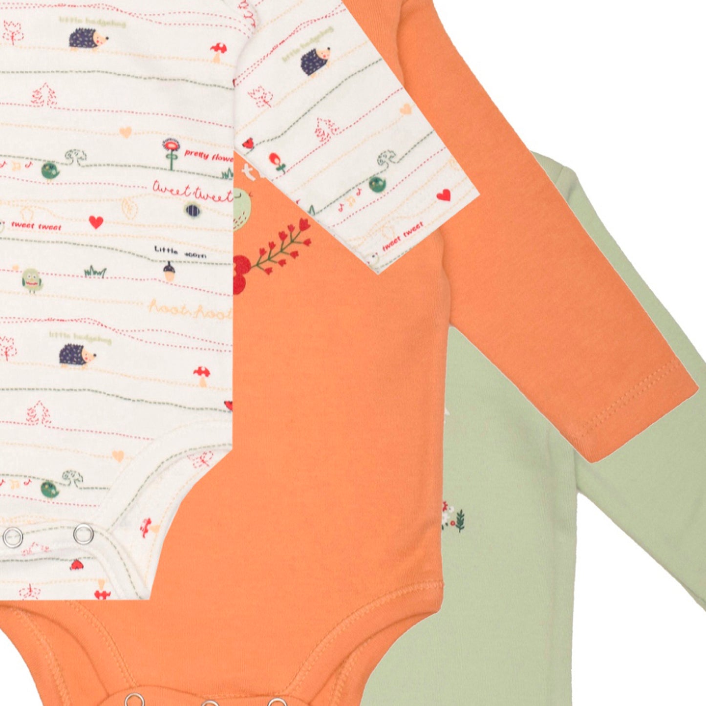 مجموعة قطن مكونة من قطعتين بودي سوت - للجنسين