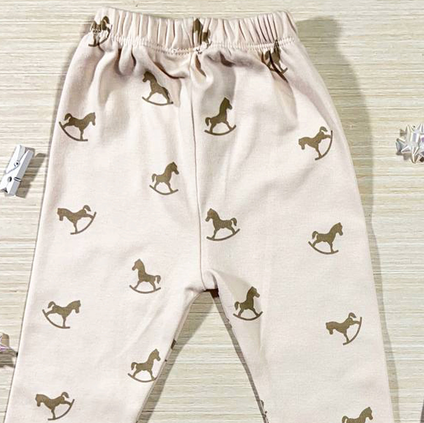 طقم 2 قطعة بنطلون قطن لحديث الولادة