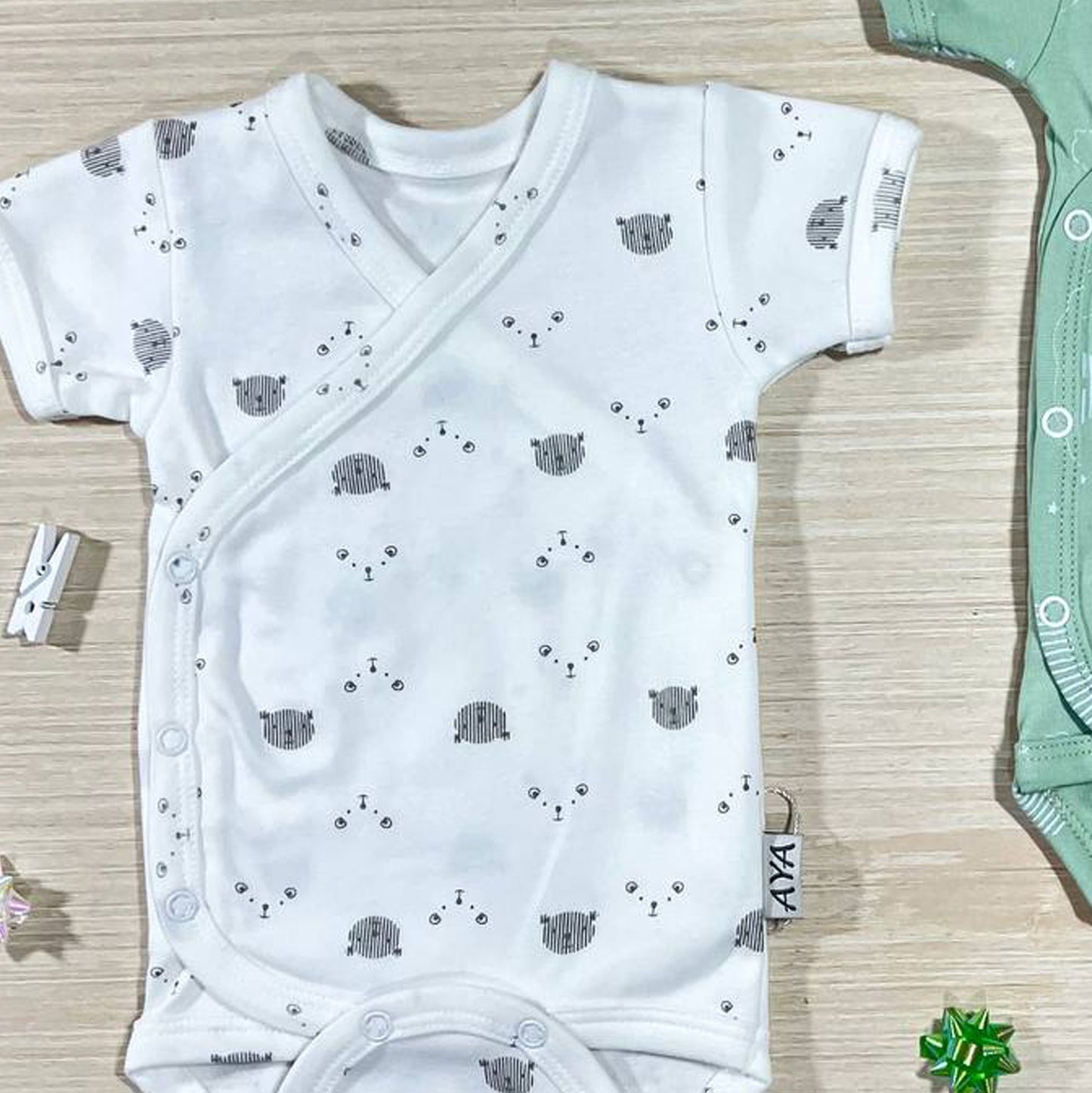 طقم 2 قطعة شاية قطن نص كم