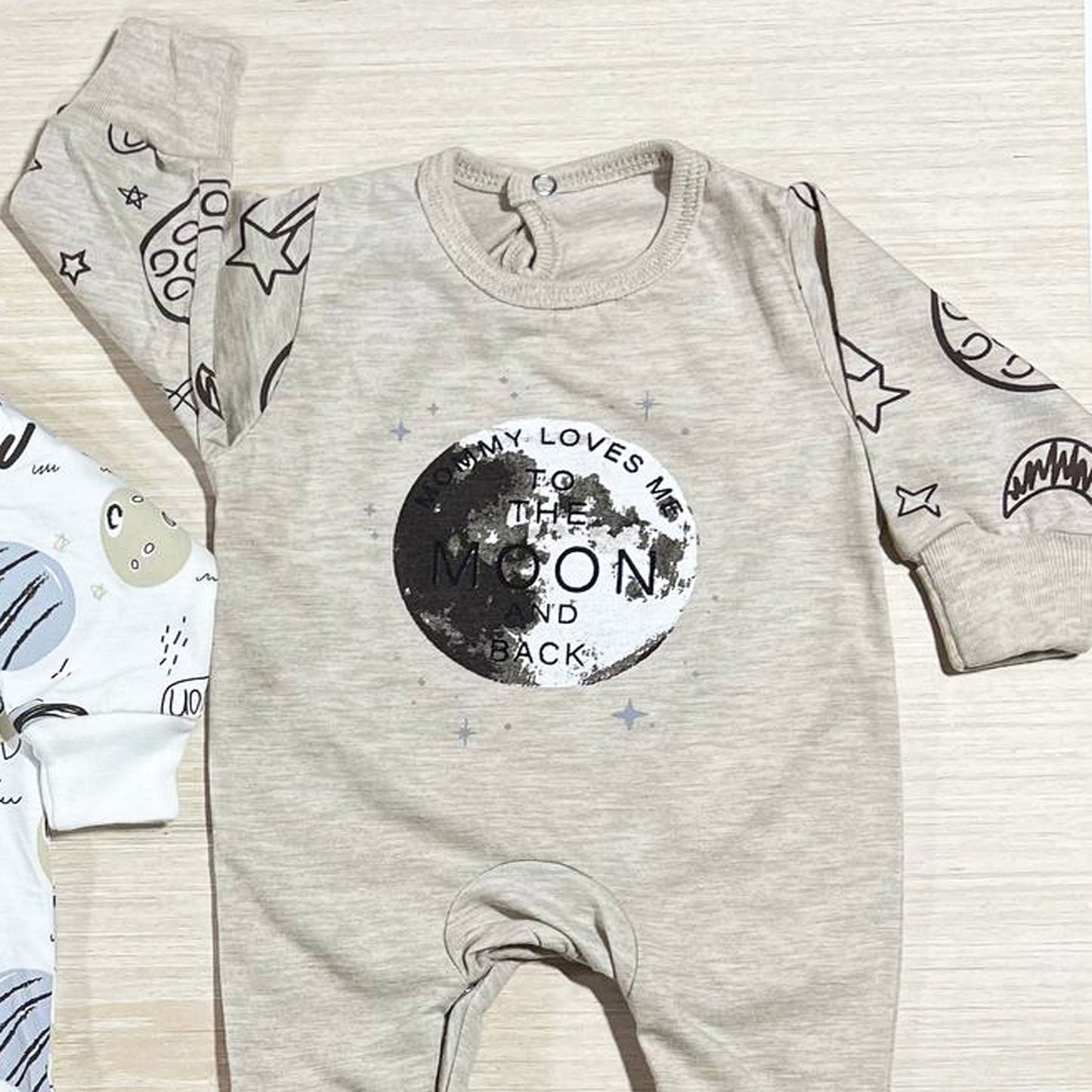 طقم 2 سالوبيت قطن لحديث الولادة