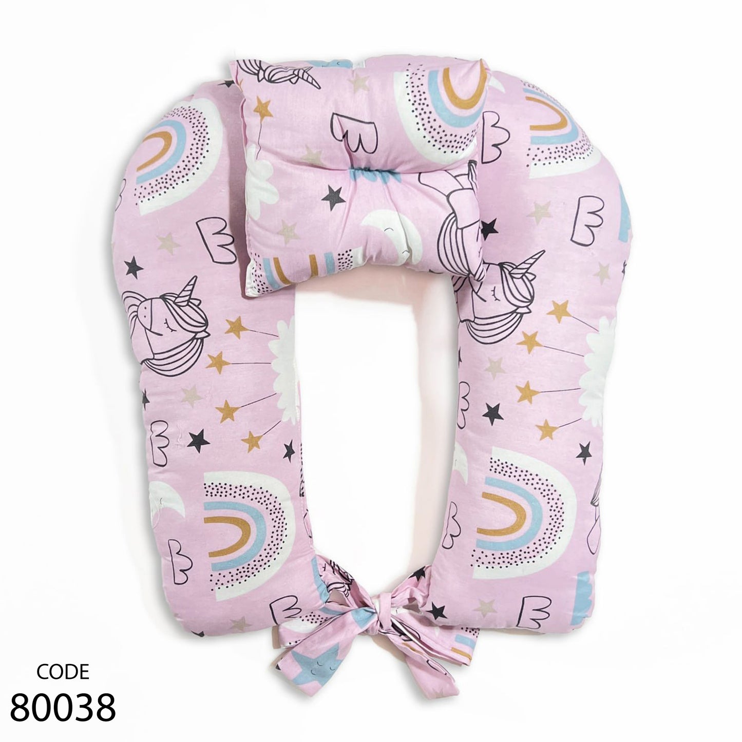 مخدة رضاعة كسوة خارجية بسوستة مع مخدة رأس ورباط