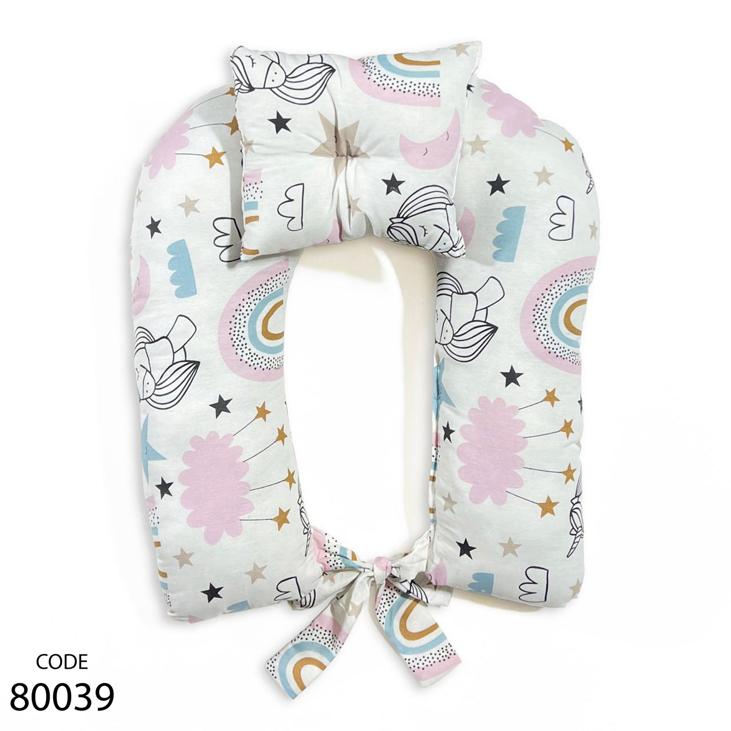 مخدة رضاعة كسوة خارجية بسوستة مع مخدة رأس ورباط