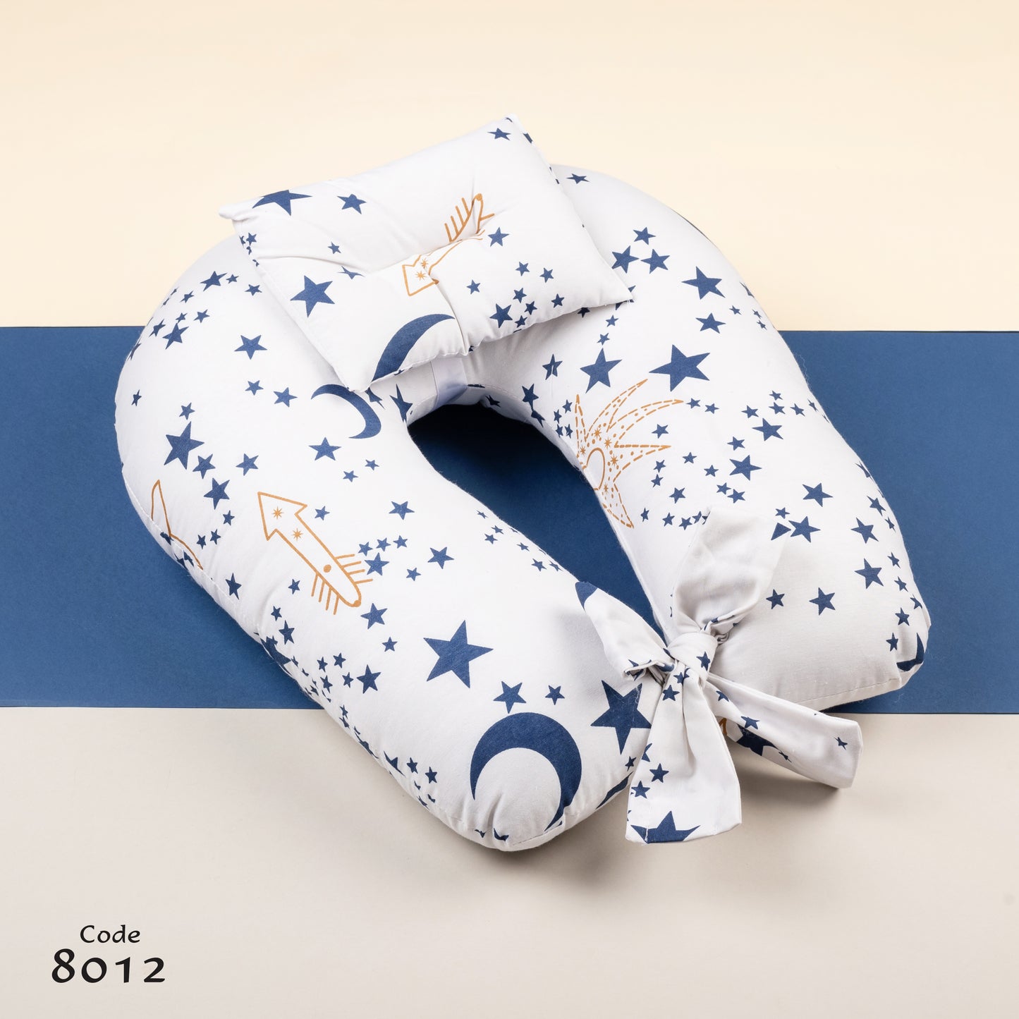 مخدة رضاعة مع مخدة رأس ورباط - عرض 45 سم والطول 55 سم