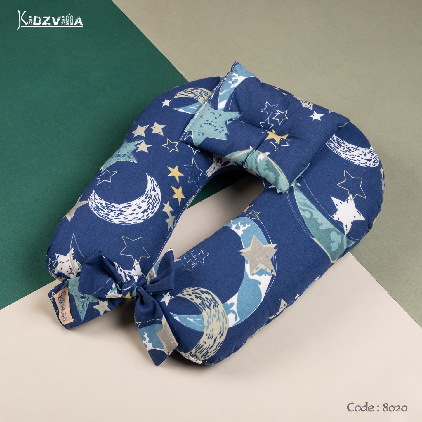 مخدة رضاعة مع مخدة رأس ورباط - عرض 45 سم والطول 55 سم