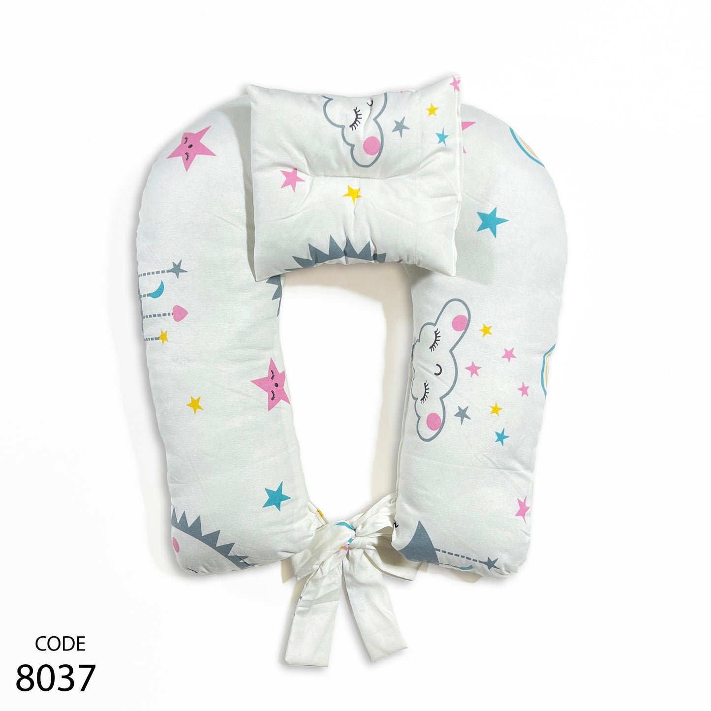 مخدة رضاعة مع مخدة رأس ورباط - عرض 45 سم والطول 55 سم