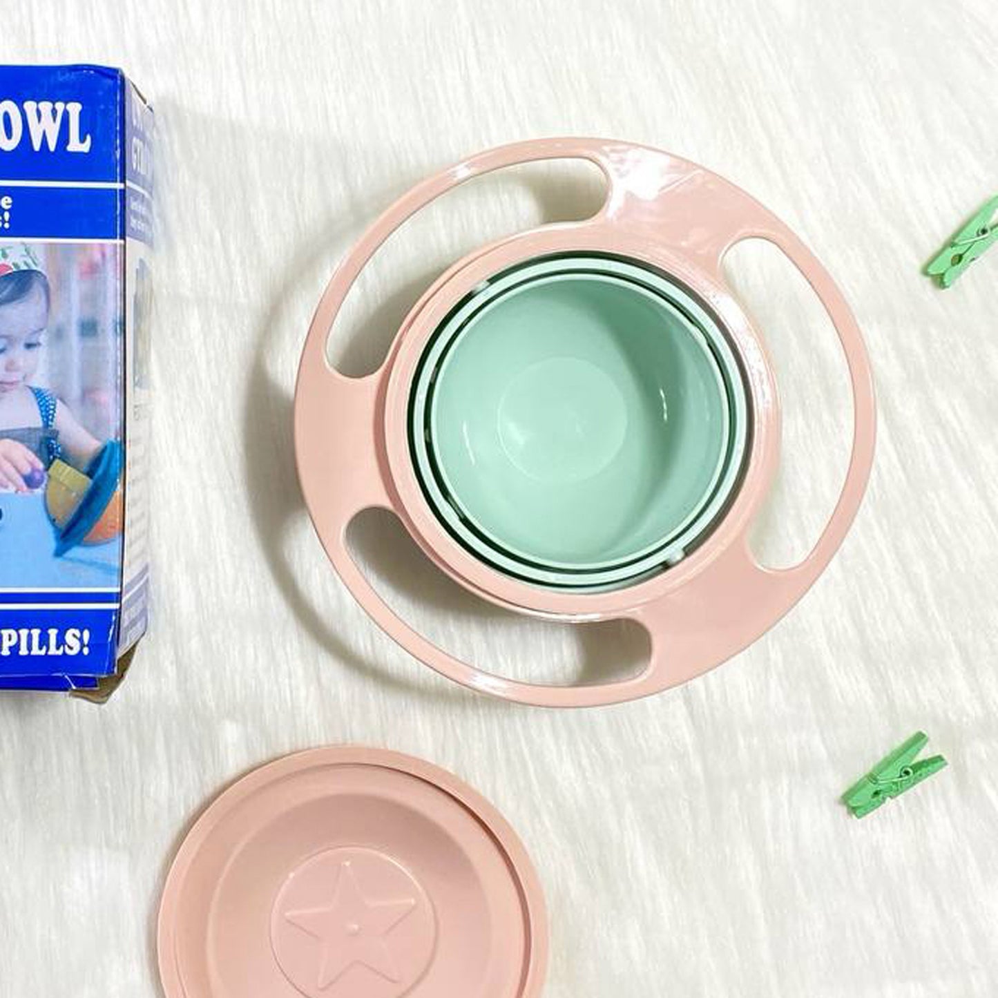 طبق غير قابل (للانقلاب ) للسكب - اللون بيج