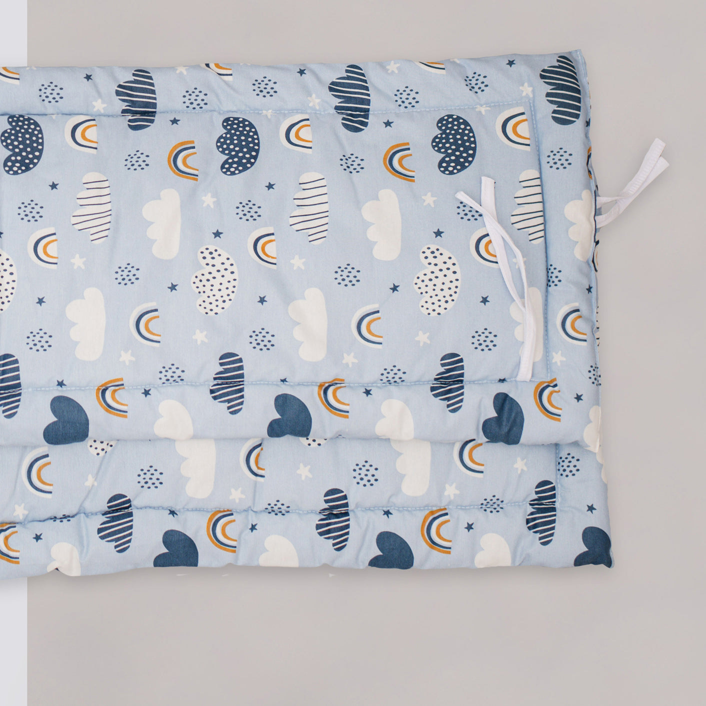 طقم جوانب السرير فايبر  - مع مخدة و ملاية بأستك محكم