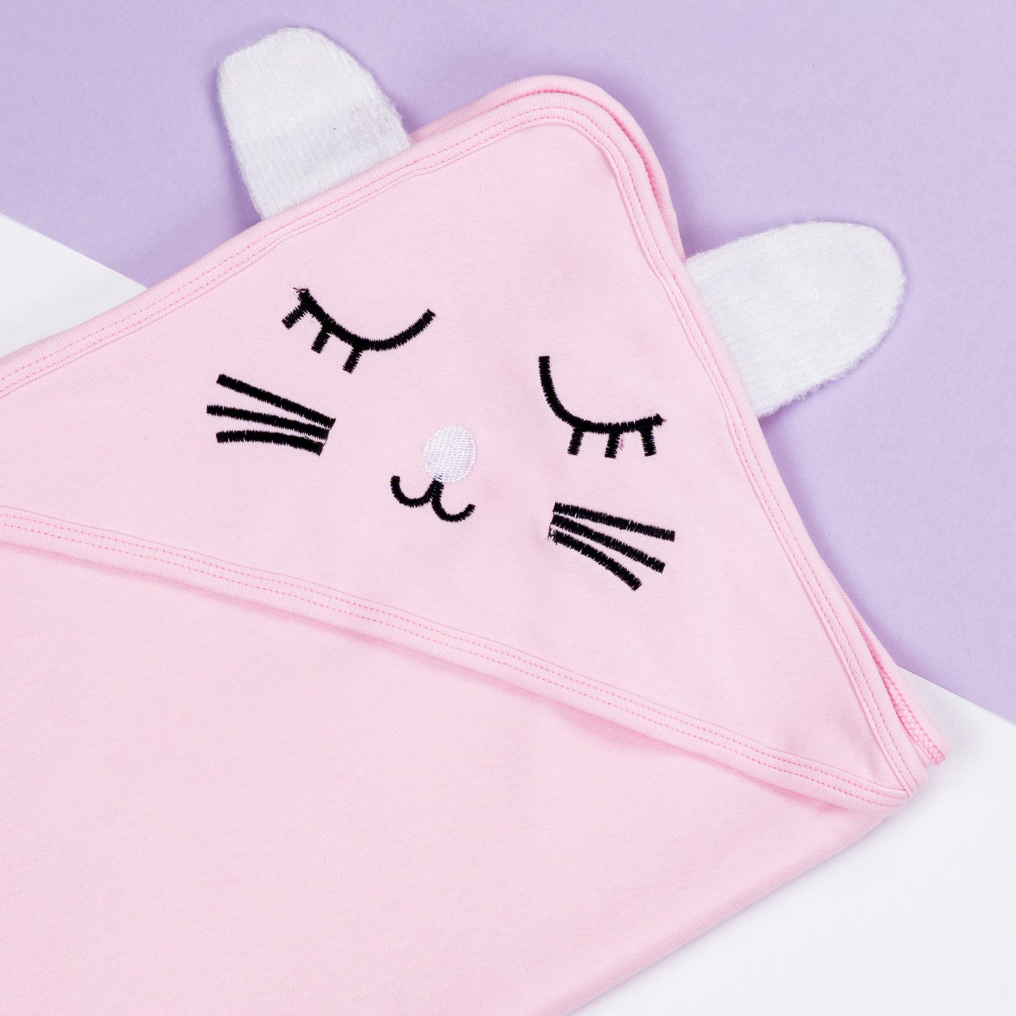 كوفرته قطن طبقة وحدة لحديث الولادة - مطرزة