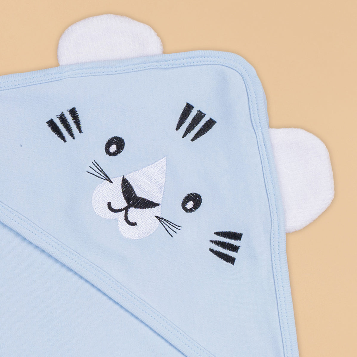 كوفرته قطن طبقة وحدة لحديث الولادة - مطرزة