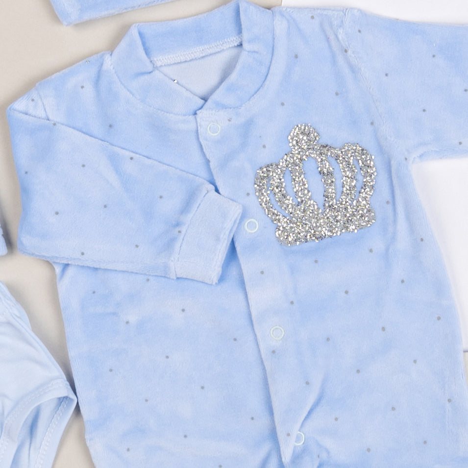 ملابس حديثي الولادة - طقم قطيفة حديثي الولادة 10 قطع للأولاد الشتوي