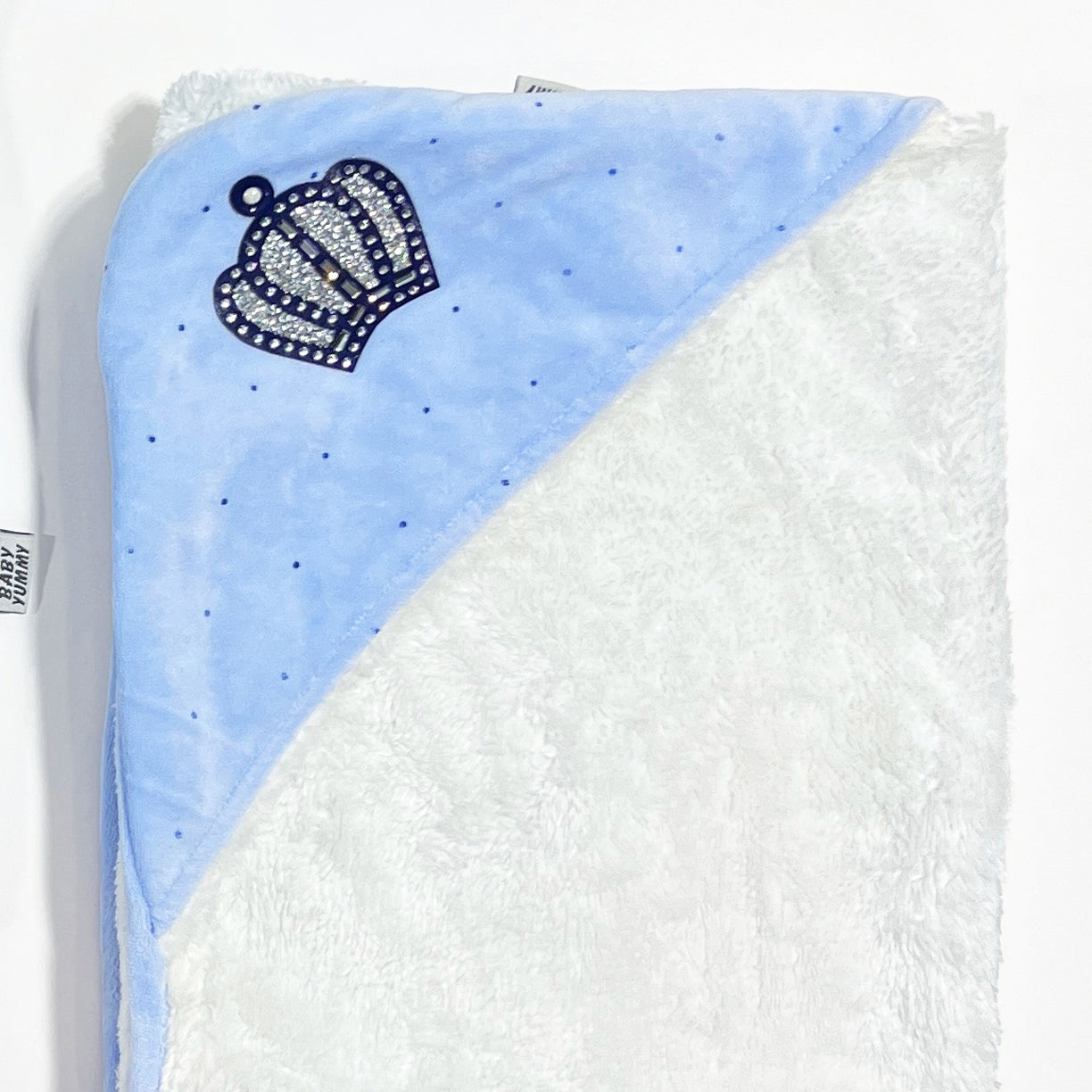 طقم المستشفى والسبوع 4 قطع قطيفة مع كوفرته مبطن فرو