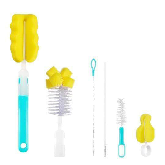 طقم فرشاة 6 قطع لتنظيف البيبرونة