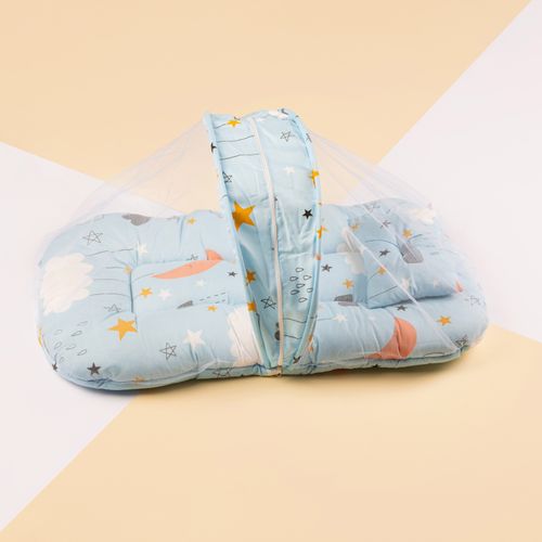 مرتبة بالناموسية للأطفال إغلاق محكم بسوستة الطول 100 سم والعرض 50 سم