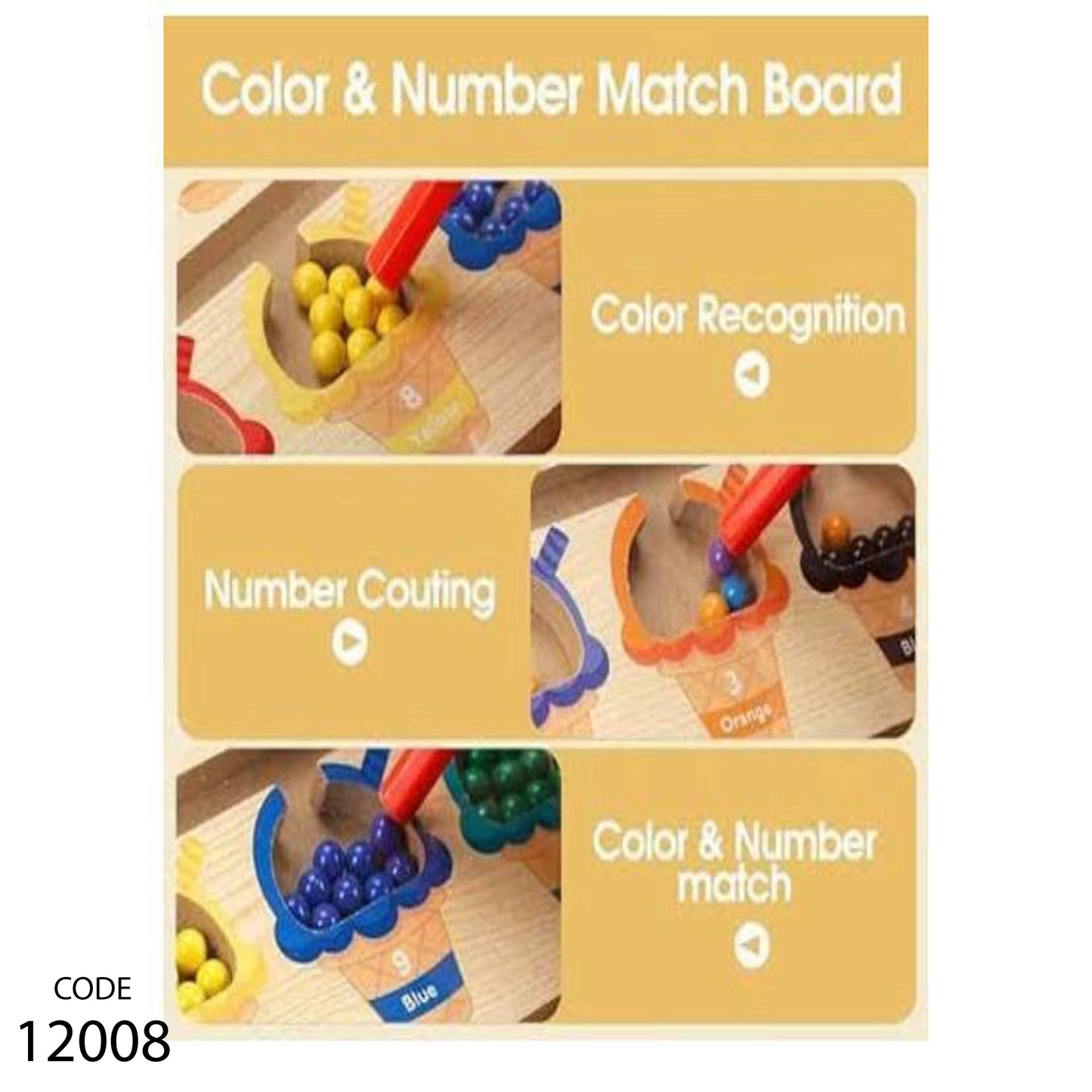 سبورة مغناطيس أيس كريم للأطفال