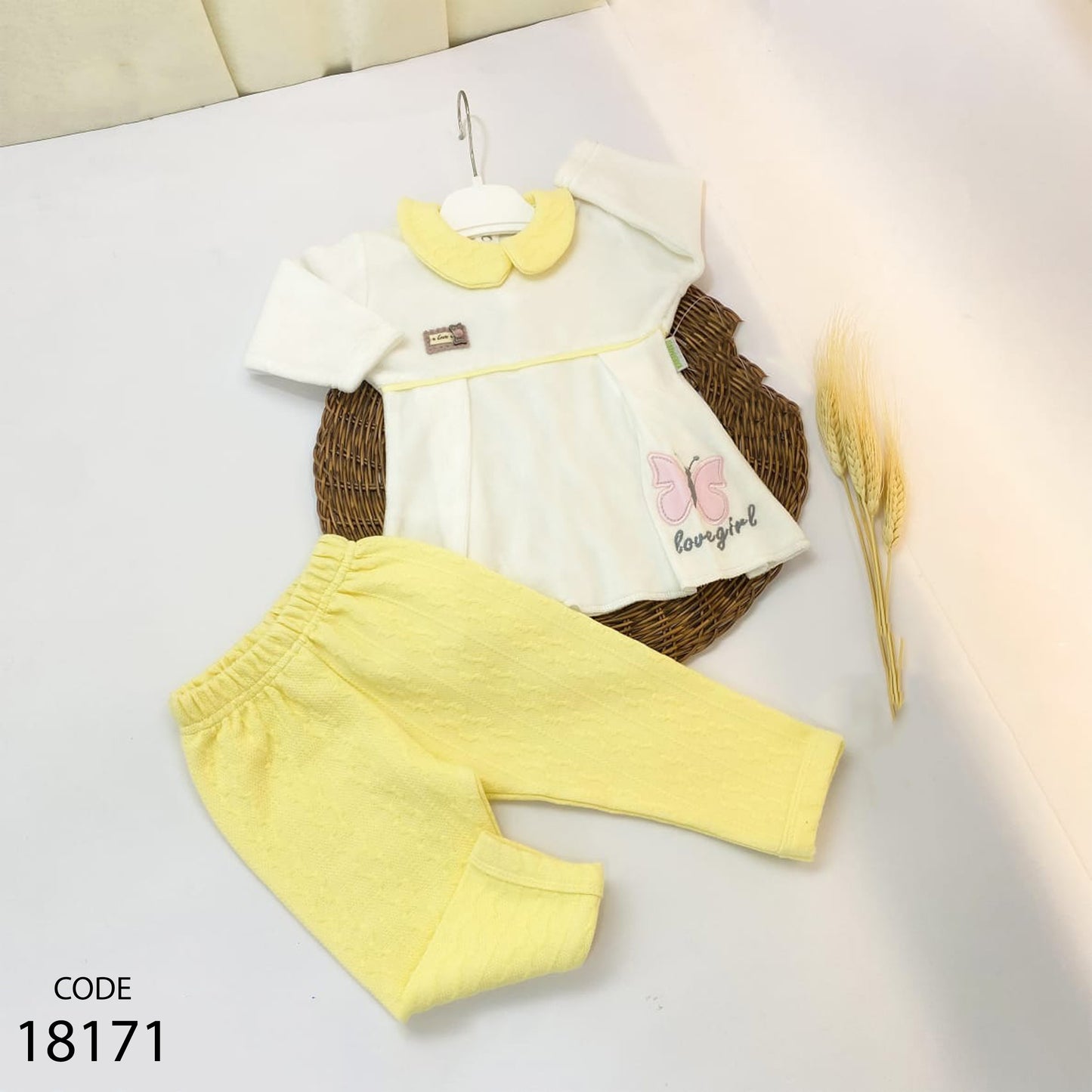 بيجامة قطيفة شتوي لحديث الولادة