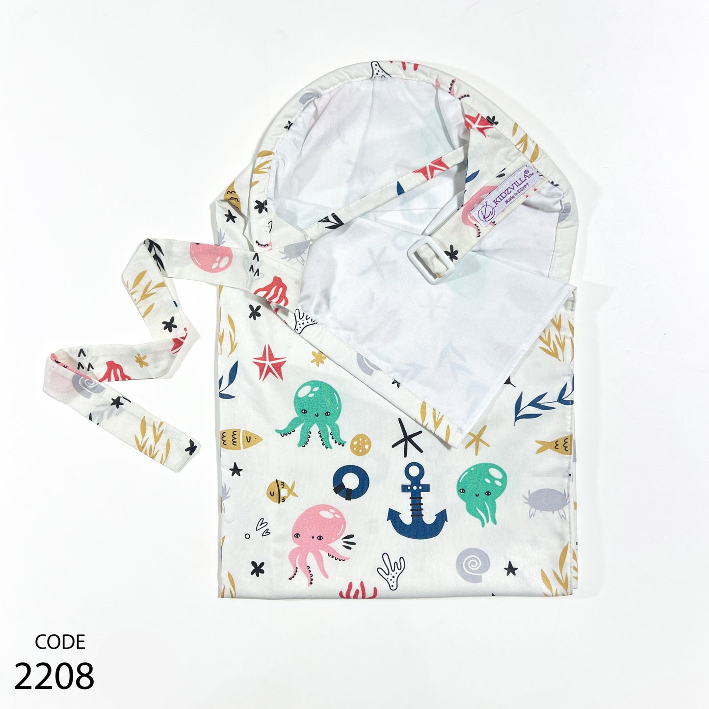 ساتر رضاعة قطن طبقتين مع شبكة - 90 سم عرض * 70 سم طول