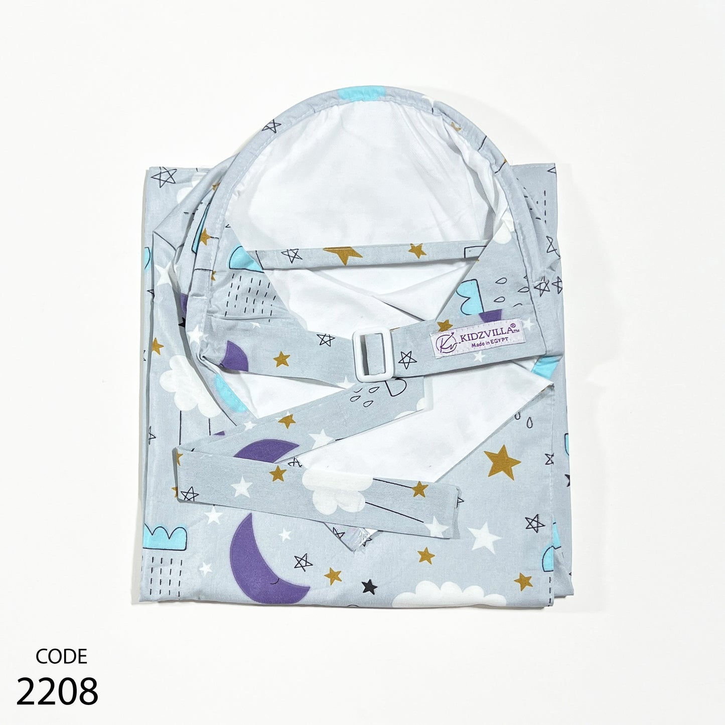 ساتر رضاعة قطن طبقتين مع شبكة - 90 سم عرض * 70 سم طول