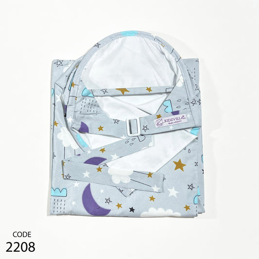 ساتر رضاعة قطن طبقتين مع شبكة - 90 سم عرض * 70 سم طول