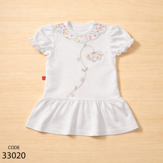 فستان قطن لحديثي الولادة