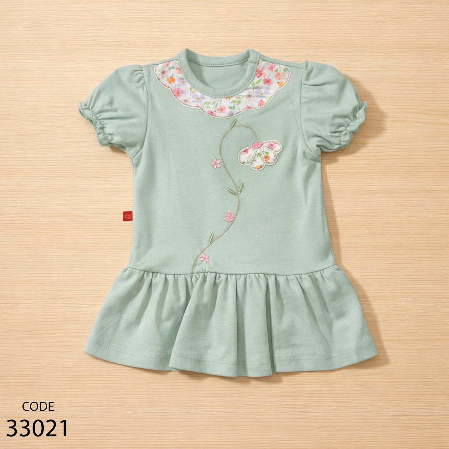 فستان قطن لحديثي الولادة