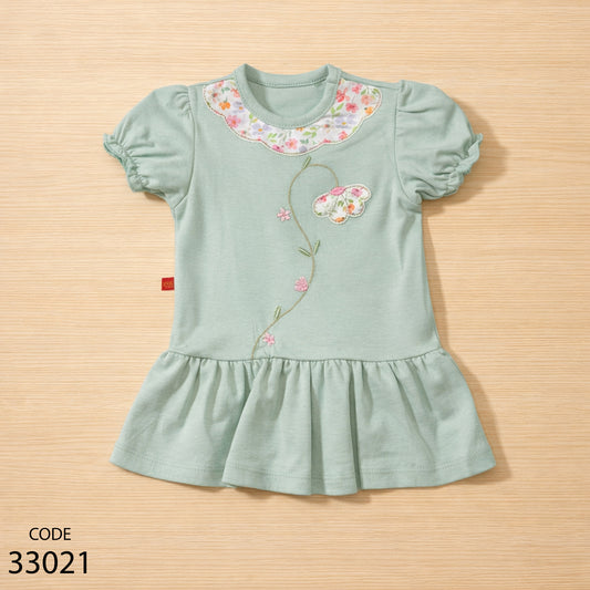 فستان قطن لحديثي الولادة