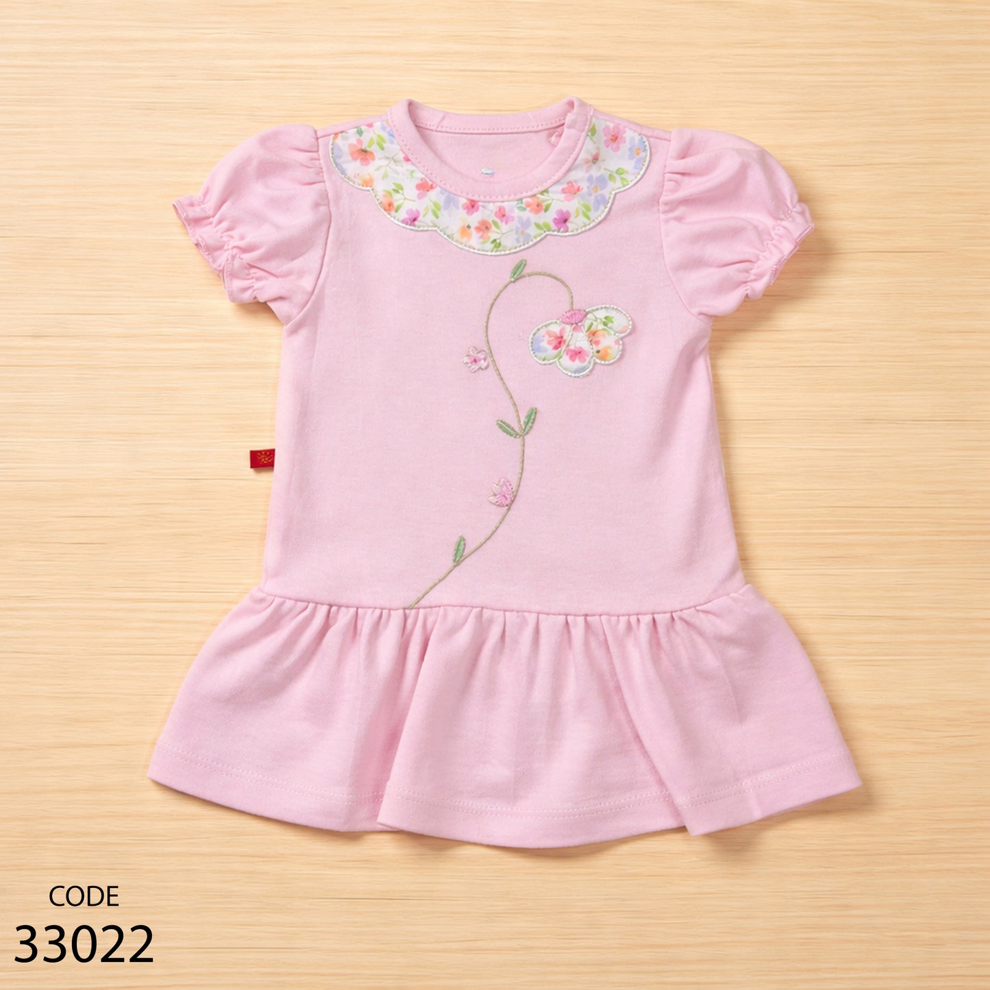 فستان قطن لحديثي الولادة