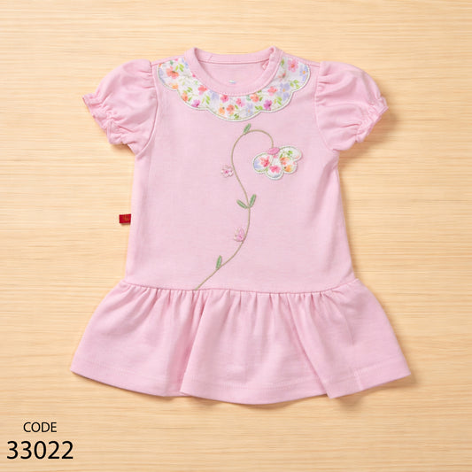 فستان قطن لحديثي الولادة