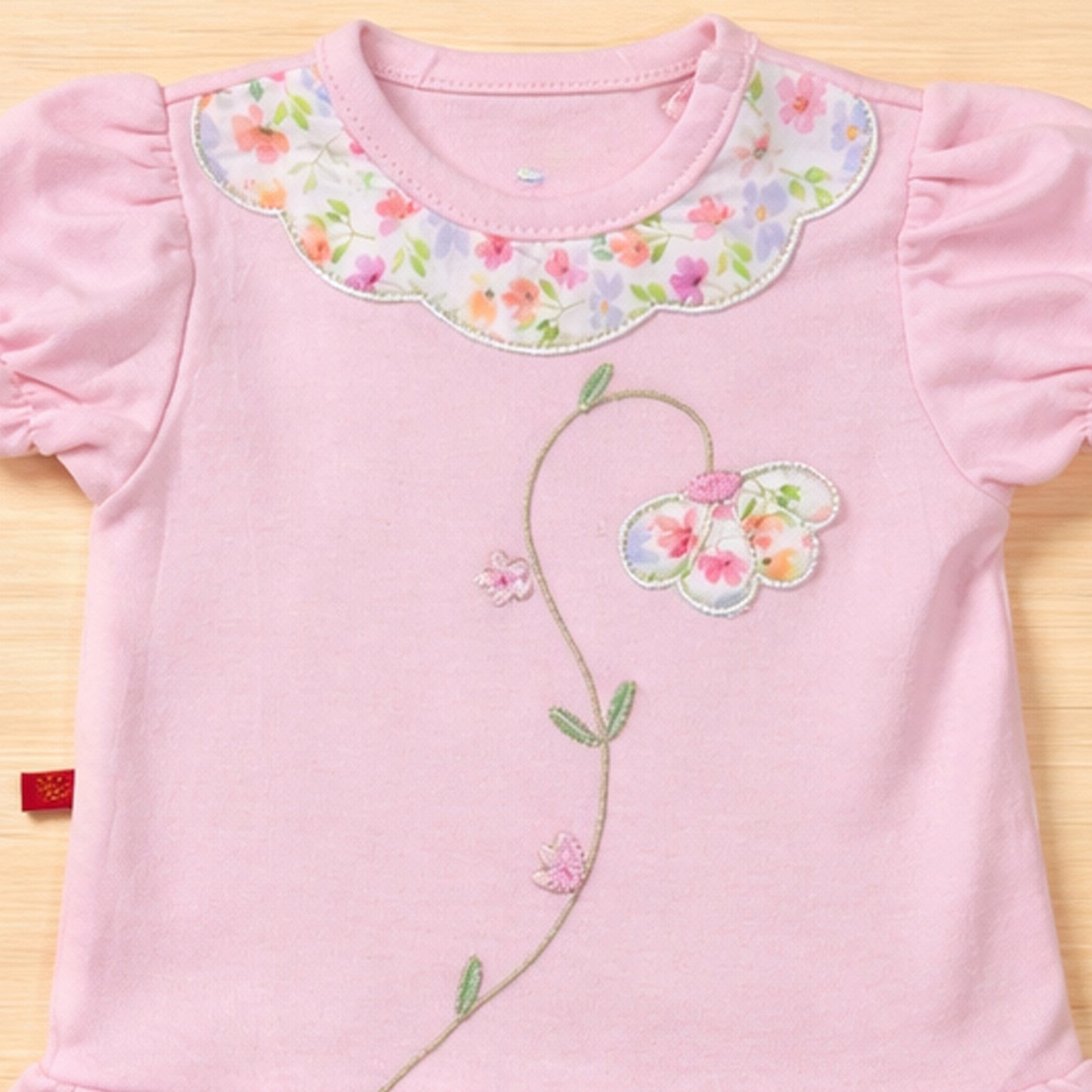 فستان قطن لحديثي الولادة