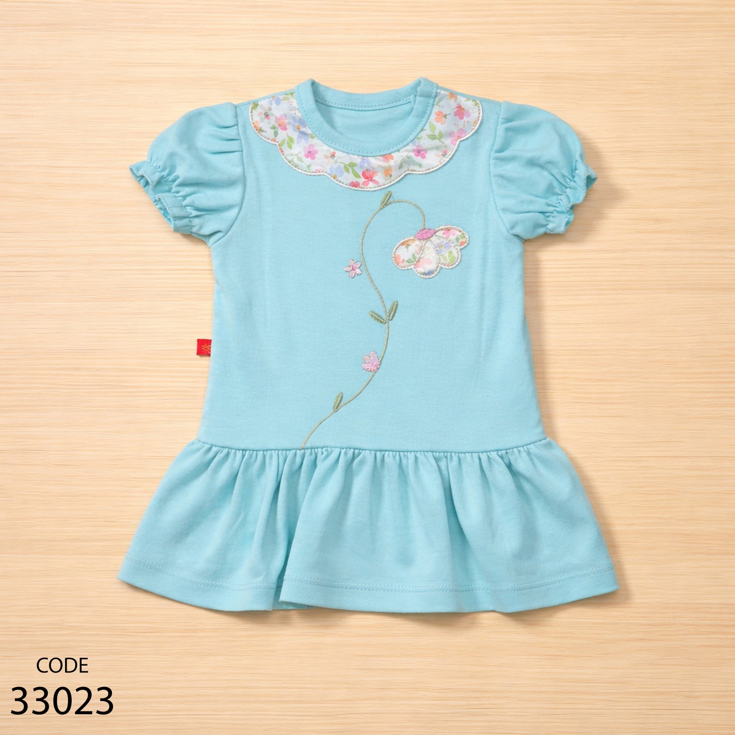 فستان قطن لحديثي الولادة