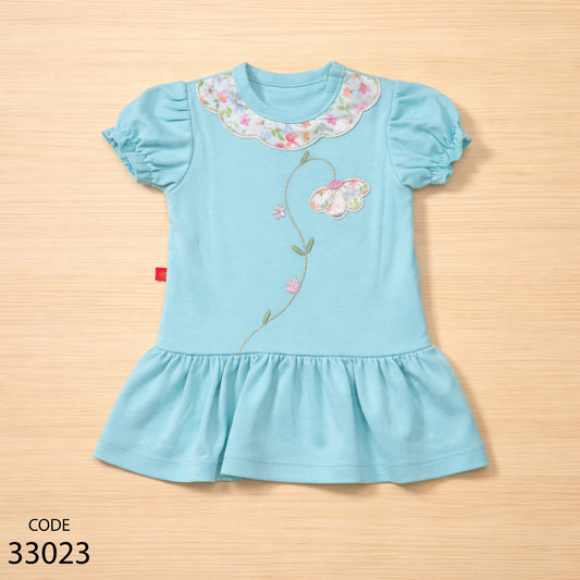 فستان قطن لحديثي الولادة