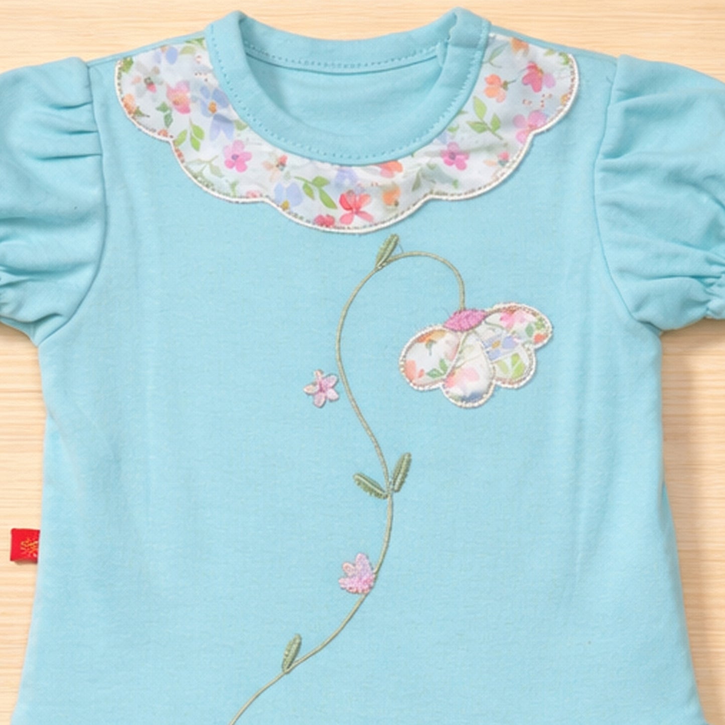 فستان قطن لحديثي الولادة