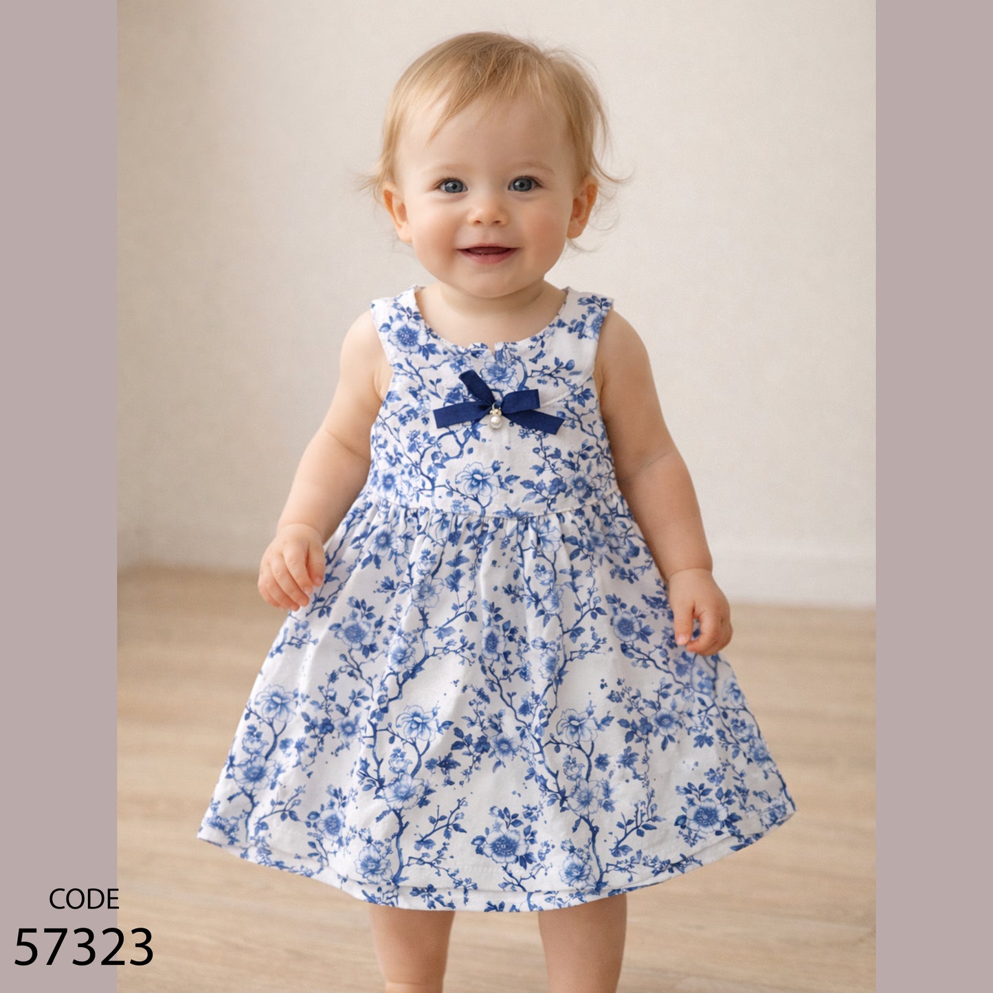 فستان قطن بوبلين للاطفال