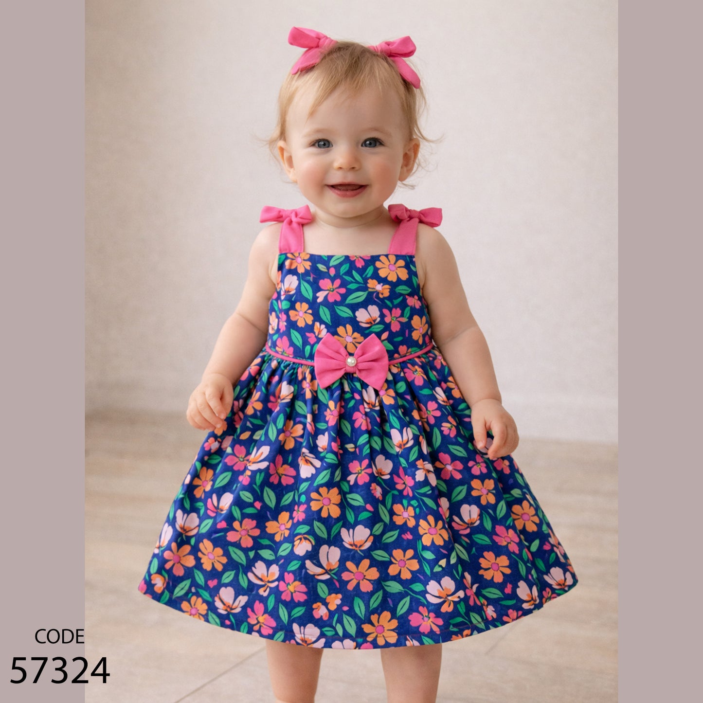 فستان قطن بوبلين للاطفال