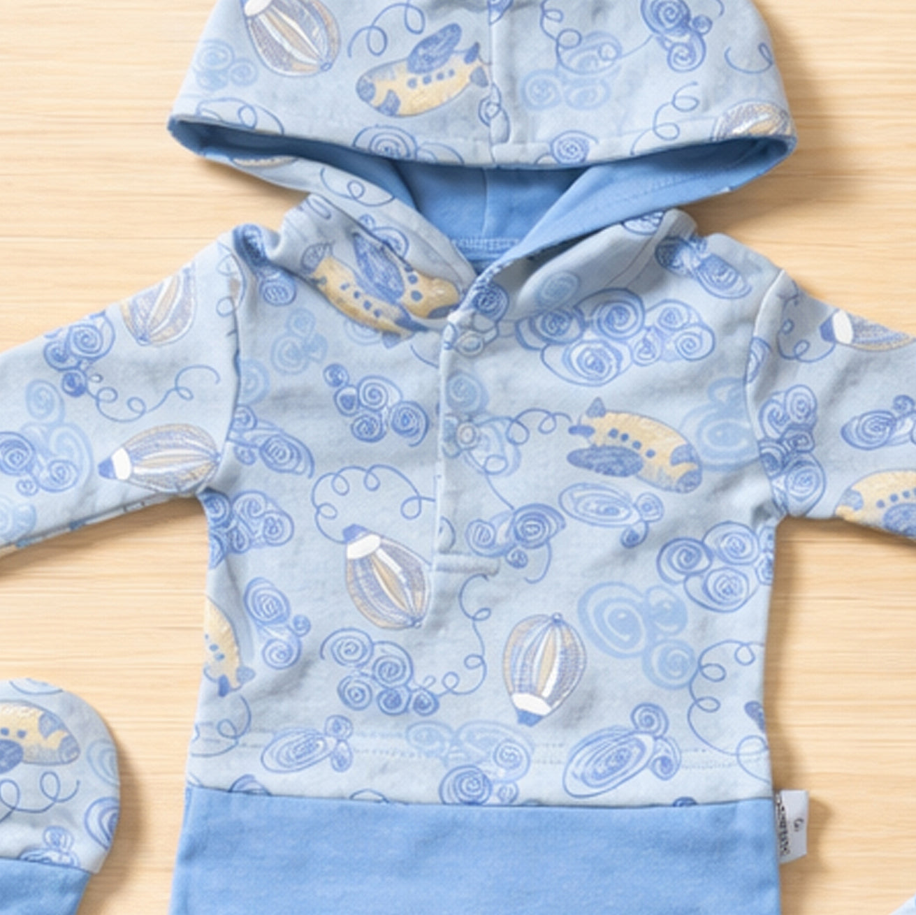 طقم ٤ قطع قطن لحديث الولادة