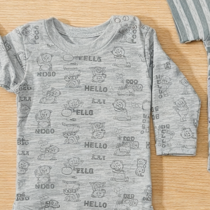 طقم 3 قطع قطن لحديث الولادة